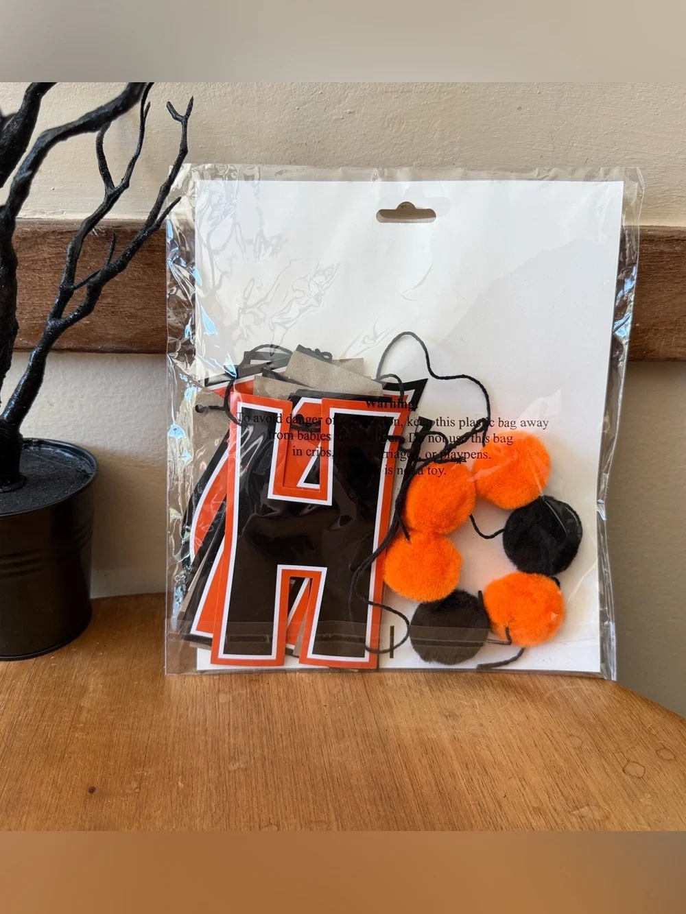 Hobby Lobby Halloween Banner - Orange and Black
